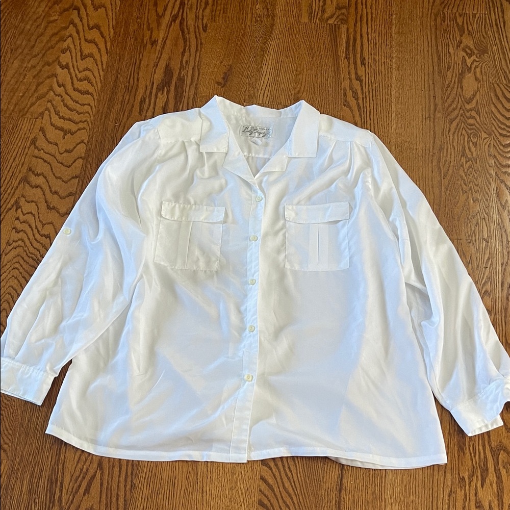 White Button-Up Blouse